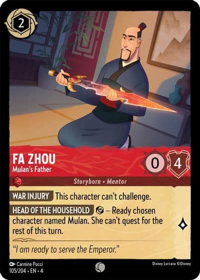 Fa Zhou Mulans Father Ursula's Return Lorcana card