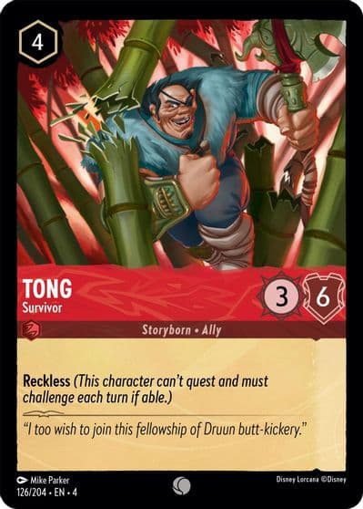 Tong Survivor Ursula's Return Lorcana card