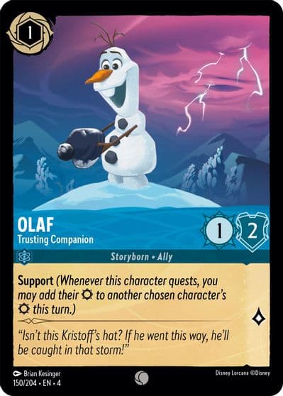Olaf Trusting Companion Ursula's Return Lorcana card