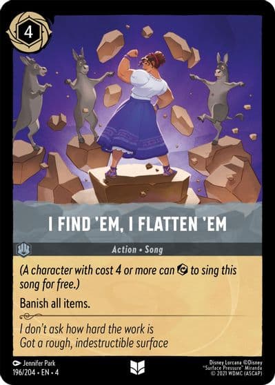 I Find Em I Flatten Em Ursula's Return Lorcana card