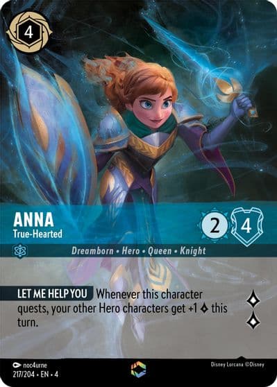Anna True Hearted Enchanted Ursula's Return Lorcana card