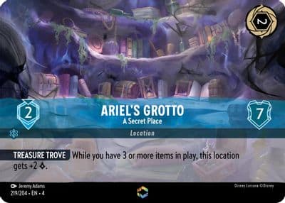 Ariels Grotto A Secret Place Enchanted Ursula's Return Lorcana card