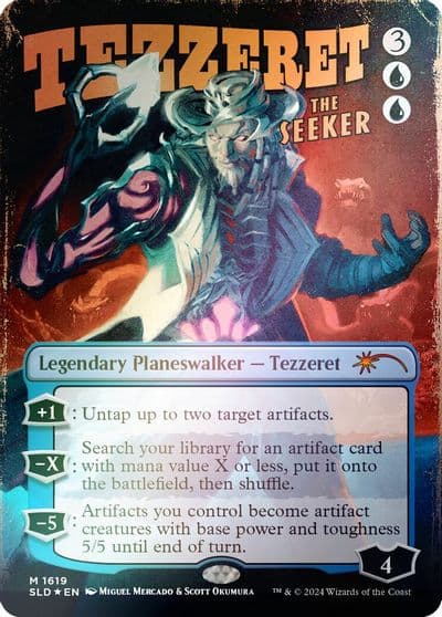 Tezzeret the Seeker 1619 Rainbow Foil Secret Lair Drop Series Magic card