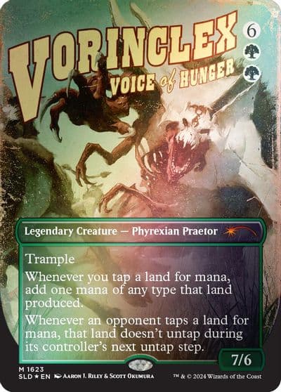 Vorinclex Voice of Hunger Rainbow Foil Secret Lair Drop Series Magic card