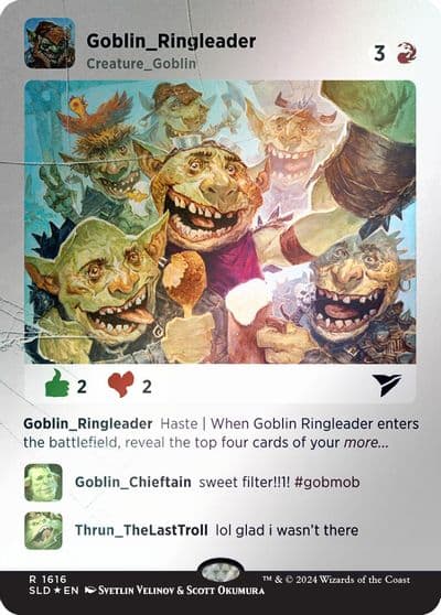 Goblin Ringleader Rainbow Foil Secret Lair Drop Series Magic card