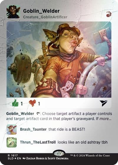 Goblin Welder Rainbow Foil Secret Lair Drop Series Magic card