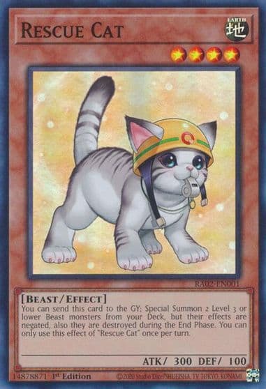Rescue Cat Alternate Art 25th Anniversary Rarity Collection II Yu-Gi-Oh! card