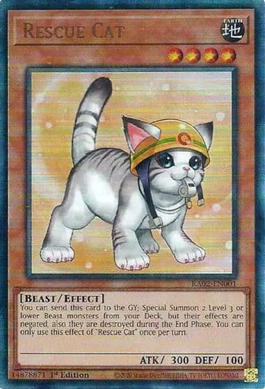 Rescue Cat Alternate Art PUR 25th Anniversary Rarity Collection II Yu-Gi-Oh! card