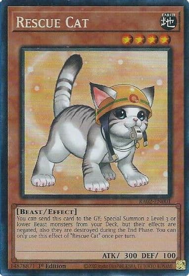 Rescue Cat Alternate Art PCR 25th Anniversary Rarity Collection II Yu-Gi-Oh! card
