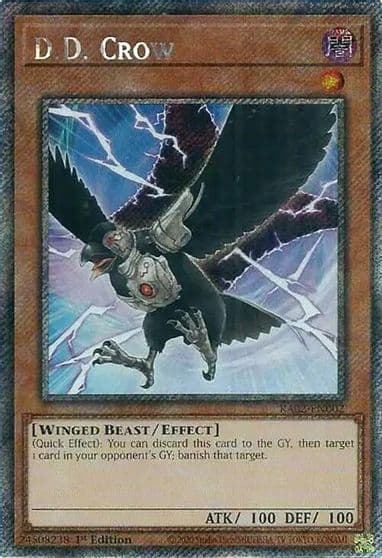 DD Crow Platinum Secret Rare 25th Anniversary Rarity Collection II Yu-Gi-Oh! card