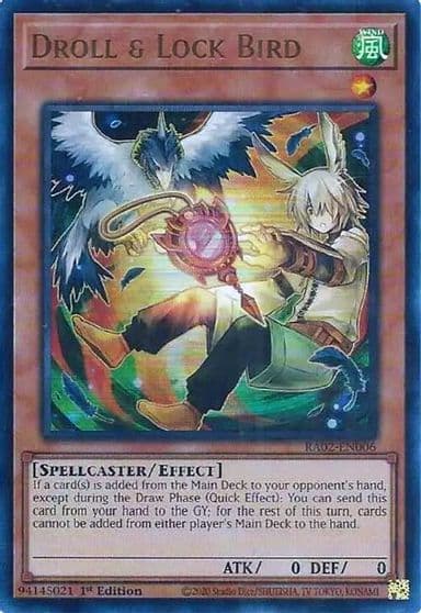 Droll and Lock Bird Alternate Art UR 25th Anniversary Rarity Collection II Yu-Gi-Oh! card