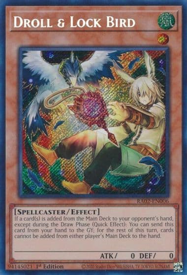Droll and Lock Bird Alternate Art Secret Rare 25th Anniversary Rarity Collection II Yu-Gi-Oh! card