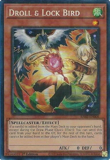 Droll and Lock Bird Alternate Art PCR 25th Anniversary Rarity Collection II Yu-Gi-Oh! card