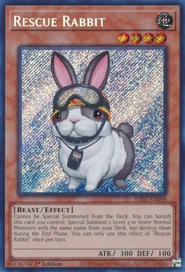 Rescue Rabbit Secret Rare 25th Anniversary Rarity Collection II Yu-Gi-Oh! card