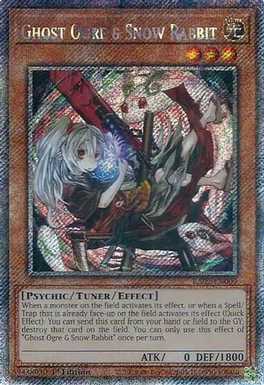 Ghost Ogre and Snow Rabbit Alternate Art Platinum Secret Rare 25th Anniversary Rarity Collection II Yu-Gi-Oh! card