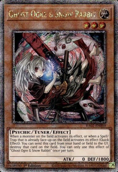 Ghost Ogre and Snow Rabbit Alternate Art Quarter Century Secret Rare 25th Anniversary Rarity Collection II Yu-Gi-Oh! card