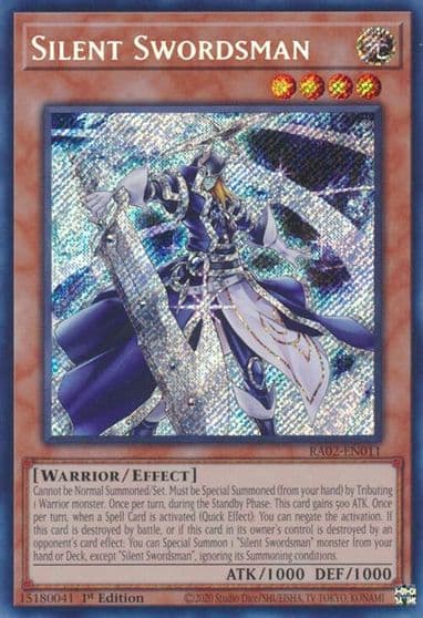 Silent Swordsman Secret Rare 25th Anniversary Rarity Collection II Yu-Gi-Oh! card