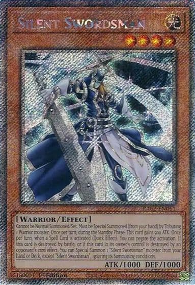 Silent Swordsman Platinum Secret Rare 25th Anniversary Rarity Collection II Yu-Gi-Oh! card