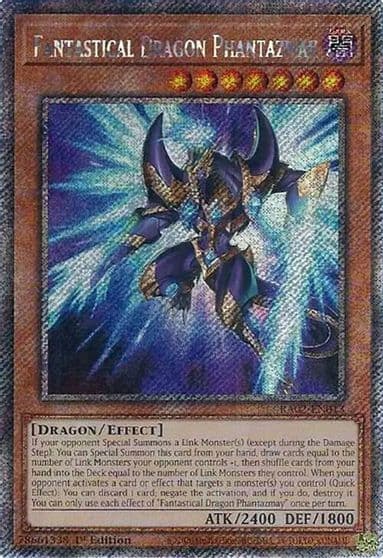 Fantastical Dragon Phantazmay Alternate Art Platinum Secret Rare 25th Anniversary Rarity Collection II Yu-Gi-Oh! card