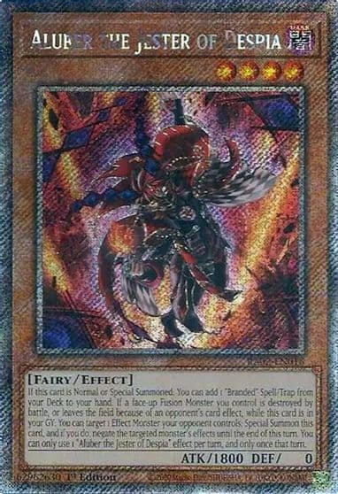 Aluber the Jester of Despia Platinum Secret Rare 25th Anniversary Rarity Collection II Yu-Gi-Oh! card