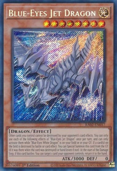 Blue Eyes Jet Dragon Secret Rare 25th Anniversary Rarity Collection II Yu-Gi-Oh! card