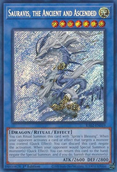 Sauravis the Ancient and Ascended Secret Rare 25th Anniversary Rarity Collection II Yu-Gi-Oh! card