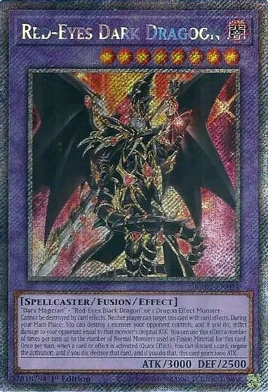 Red Eyes Dark Dragoon Platinum Secret Rare 25th Anniversary Rarity Collection II Yu-Gi-Oh! card