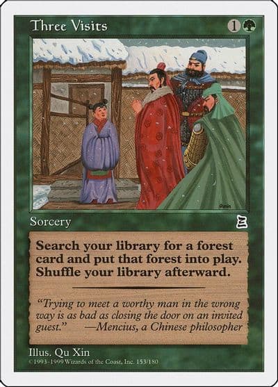 Three Visits Portal Three Kingdoms Magic card