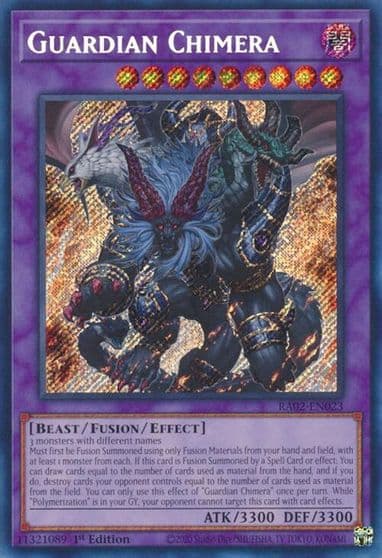 Guardian Chimera Secret Rare 25th Anniversary Rarity Collection II Yu-Gi-Oh! card