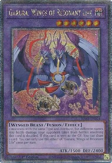 Garura Wings of Resonant Life Quarter Century Secret Rare 25th Anniversary Rarity Collection II Yu-Gi-Oh! card