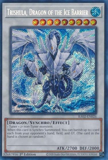 Trishula Dragon of the Ice Barrier Secret Rare 25th Anniversary Rarity Collection II Yu-Gi-Oh! card