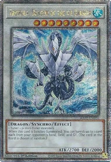 Trishula Dragon of the Ice Barrier Quarter Century Secret Rare 25th Anniversary Rarity Collection II Yu-Gi-Oh! card