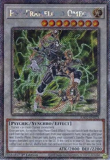 PSY Framelord Omega Platinum Secret Rare 25th Anniversary Rarity Collection II Yu-Gi-Oh! card