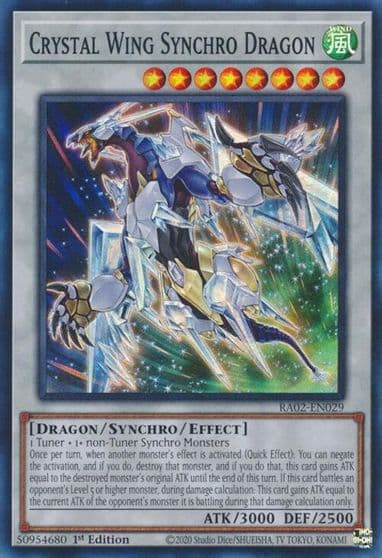 Crystal Wing Synchro Dragon 25th Anniversary Rarity Collection II Yu-Gi-Oh! card