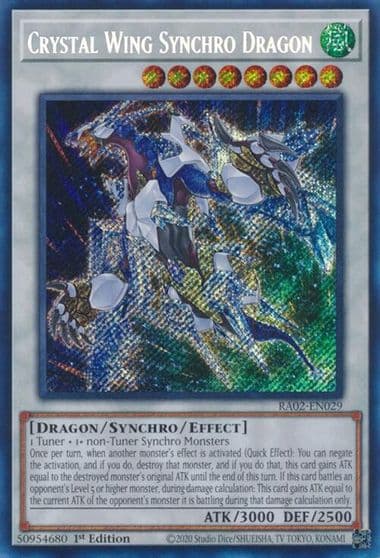 Crystal Wing Synchro Dragon Secret Rare 25th Anniversary Rarity Collection II Yu-Gi-Oh! card
