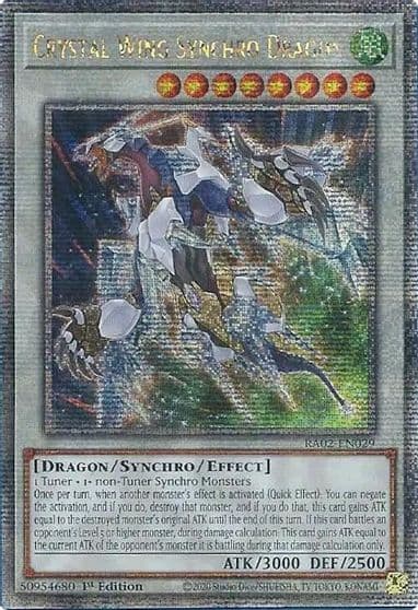 Crystal Wing Synchro Dragon Quarter Century Secret Rare 25th Anniversary Rarity Collection II Yu-Gi-Oh! card