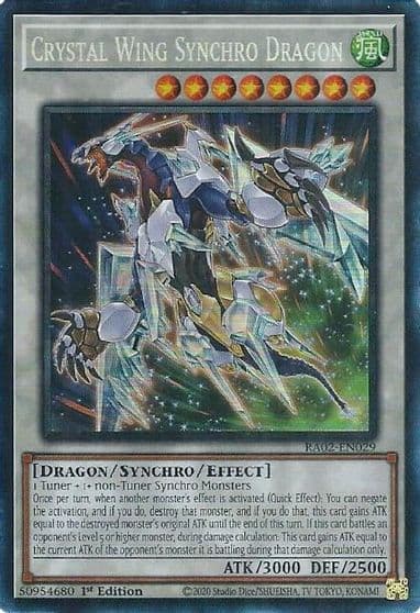 Crystal Wing Synchro Dragon PCR 25th Anniversary Rarity Collection II Yu-Gi-Oh! card
