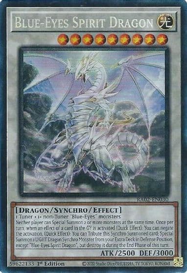 Blue Eyes Spirit Dragon PCR 25th Anniversary Rarity Collection II Yu-Gi-Oh! card