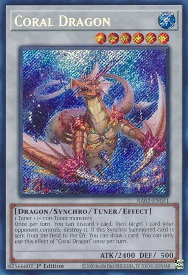 Coral Dragon Secret Rare 25th Anniversary Rarity Collection II Yu-Gi-Oh! card