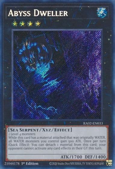 Abyss Dweller Secret Rare 25th Anniversary Rarity Collection II Yu-Gi-Oh! card