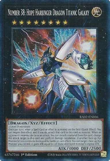Number 38 Hope Harbinger Dragon Titanic Galaxy PCR 25th Anniversary Rarity Collection II Yu-Gi-Oh! card