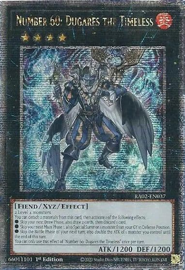 Number 60 Dugares the Timeless Quarter Century Secret Rare 25th Anniversary Rarity Collection II Yu-Gi-Oh! card