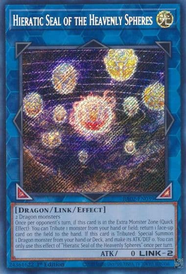 Hieratic Seal of the Heavenly Spheres Secret Rare 25th Anniversary Rarity Collection II Yu-Gi-Oh! card