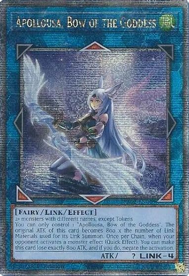 Apollousa Bow of the Goddess Alternate Art Quarter Century Secret Rare 25th Anniversary Rarity Collection II Yu-Gi-Oh! card