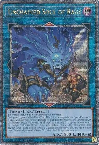 Unchained Soul of Rage Quarter Century Secret Rare 25th Anniversary Rarity Collection II Yu-Gi-Oh! card
