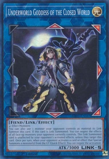 Underworld Goddess of the Closed World 25th Anniversary Rarity Collection II Yu-Gi-Oh! card