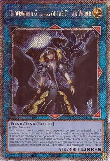 Underworld Goddess of the Closed World Platinum Secret Rare 25th Anniversary Rarity Collection II Yu-Gi-Oh! card
