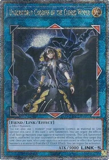 Underworld Goddess of the Closed World Quarter Century Secret Rare 25th Anniversary Rarity Collection II Yu-Gi-Oh! card