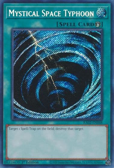 Mystical Space Typhoon Secret Rare 25th Anniversary Rarity Collection II Yu-Gi-Oh! card