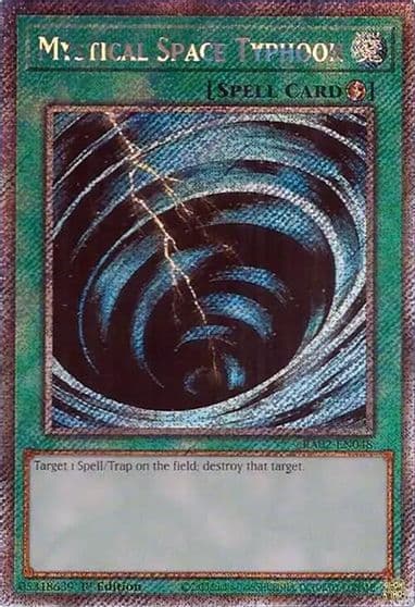 Mystical Space Typhoon Platinum Secret Rare 25th Anniversary Rarity Collection II Yu-Gi-Oh! card